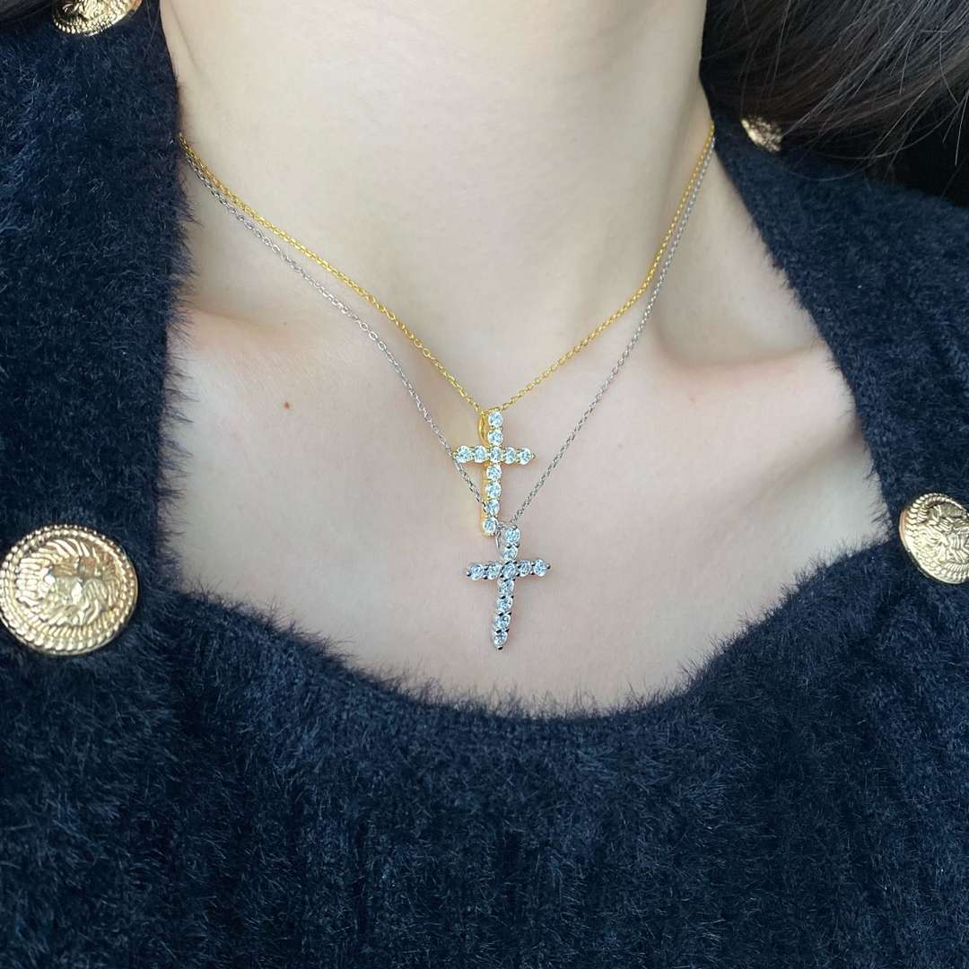 Angela Jewelry]Unique Cross Shape Necklace