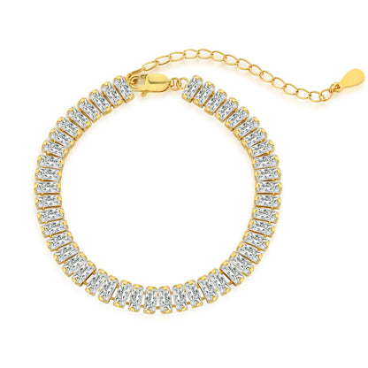 Angela Jewelry]Exquisite Emerald Cut Daily Bracelet