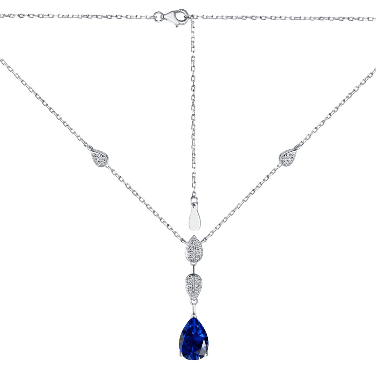 Angela Jewelry]Dazzling Pear Cut Necklace