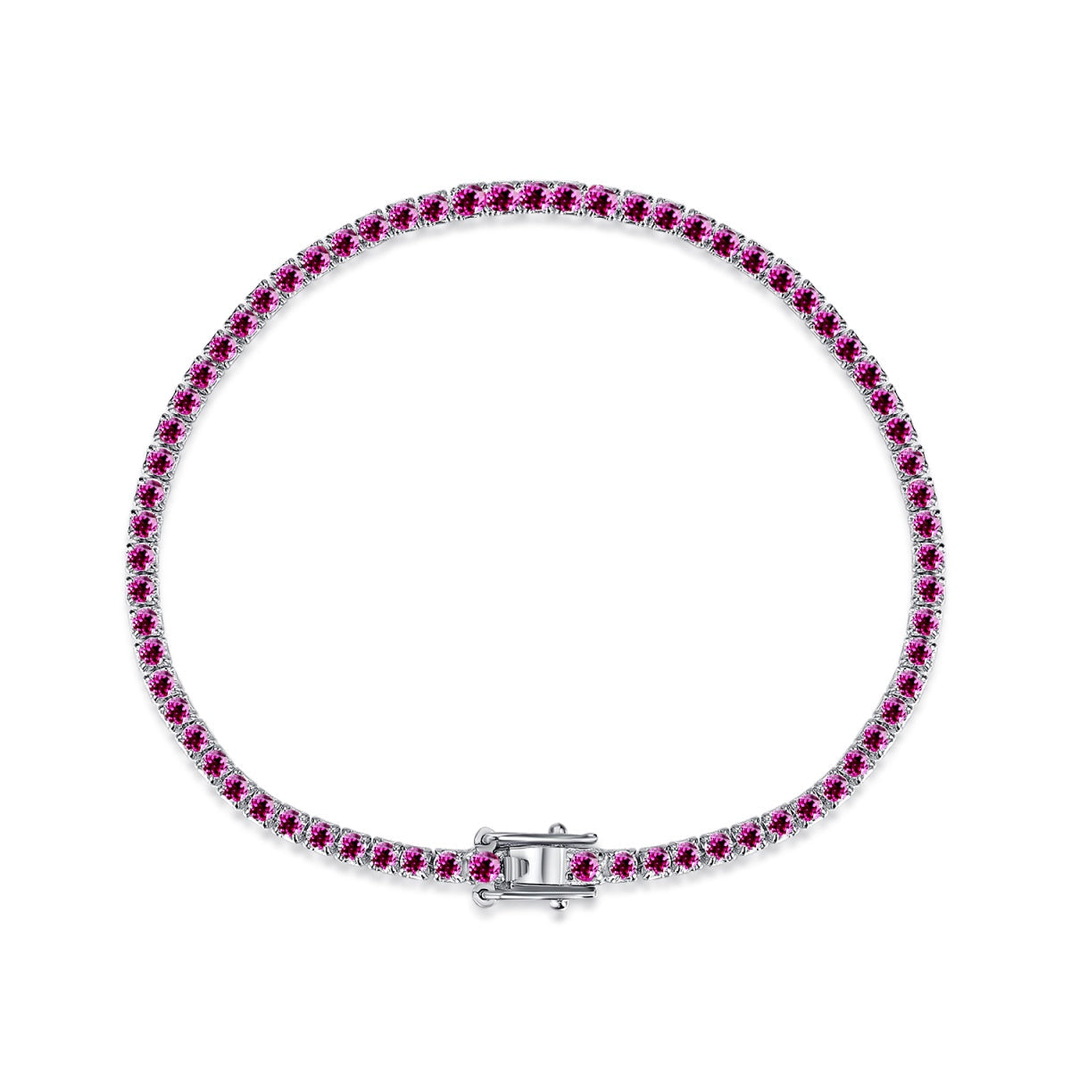 Angela Jewelry]Dazzling Colorful Round Cut Daily Bracelet