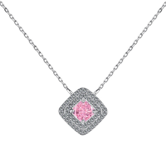 Angela Jewelry]Sparkling Asscher Cut Necklace