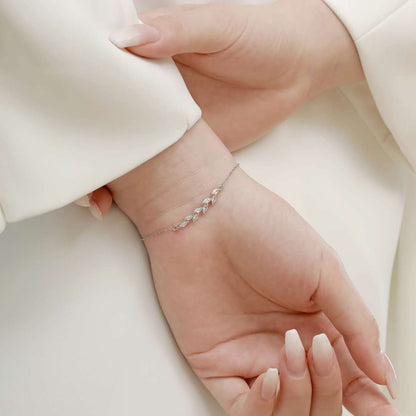 Angela Jewelry]Elegant Wheat Leaves Shape Bracelet