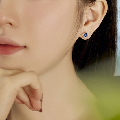 Angela Jewelry]Four-Leaf Clover Flower Shaped Earrings