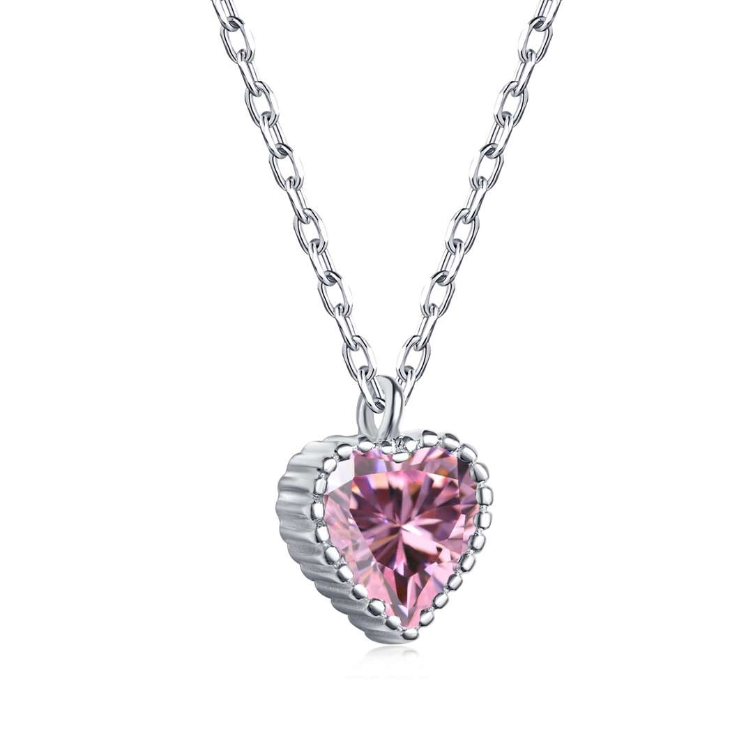 Angela Jewelry]Ornate Heart Shape Necklace