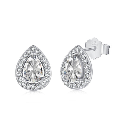 Angela Jewelry]Luxurious Water Drop Shape Earrings
