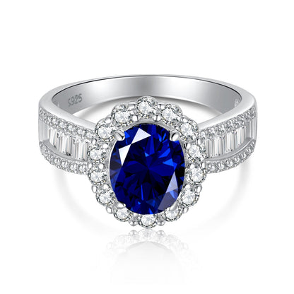 Angela Jewelry]1.5 Carat Dazzling Charming Oval Cut Banquet Ring