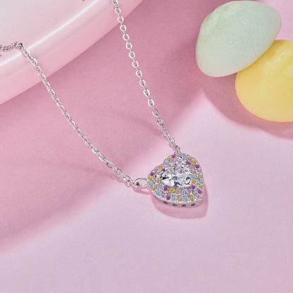 Angela Jewelry]Exquisite Heart Shape Necklace