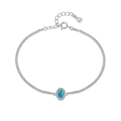 Angela Jewelry]Exquisite Oval Shape Bracelet