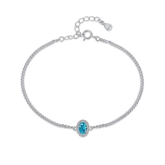 Angela Jewelry]Exquisite Oval Shape Bracelet