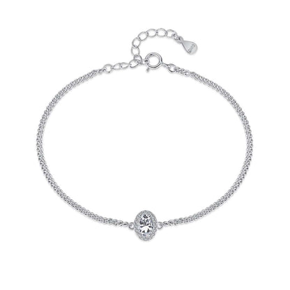 Angela Jewelry]Exquisite Oval Shape Bracelet