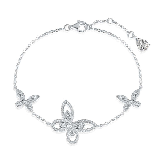 Angela Jewelry]Delicate Butterfly Pendant Bracelet