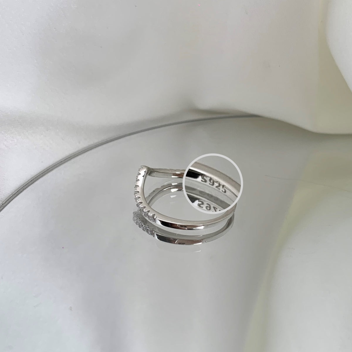 Angela Jewelry]Elaborate Tennis Band Ring