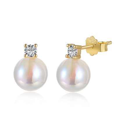 Angela Jewelry]Symphony Mermaid Pearl Earrings