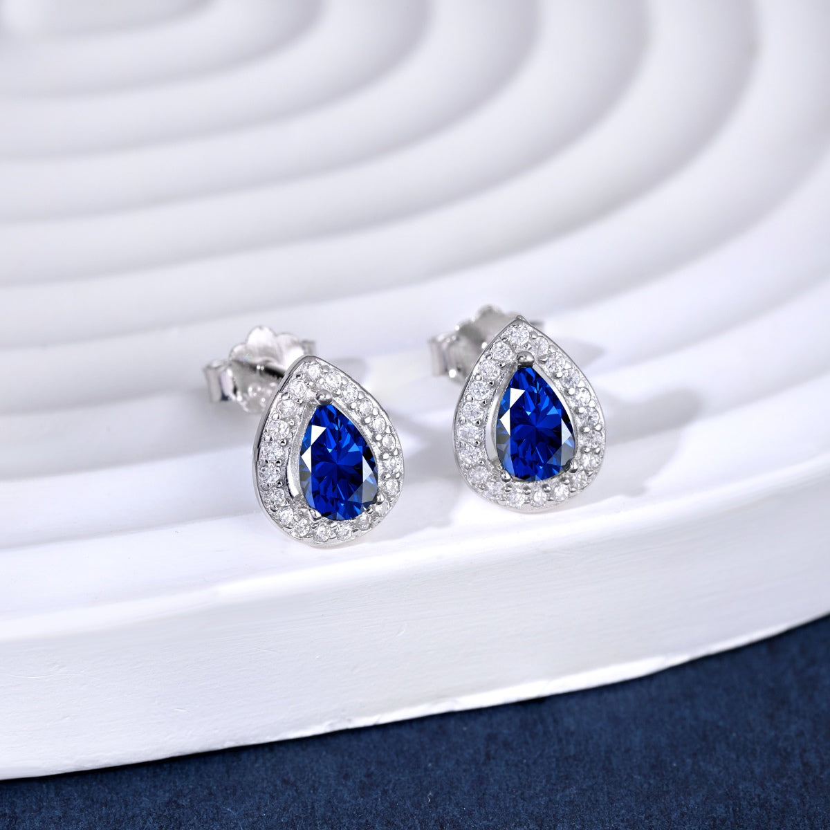 Angela Jewelry]Luxurious Water Drop Shape Earrings