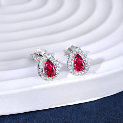 Angela Jewelry]Luxurious Water Drop Shape Earrings
