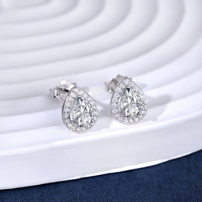 Angela Jewelry]Luxurious Water Drop Shape Earrings