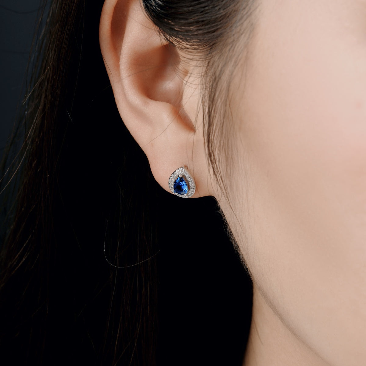 Angela Jewelry]Luxurious Water Drop Shape Earrings