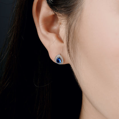 Angela Jewelry]Luxurious Water Drop Shape Earrings