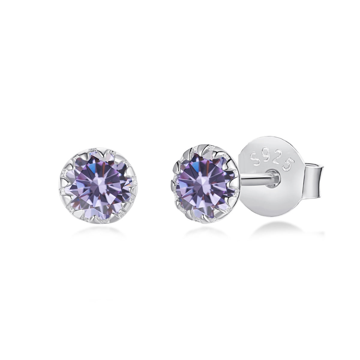 Angela Jewelry]Sparkling Colorful Round Shape Earrings