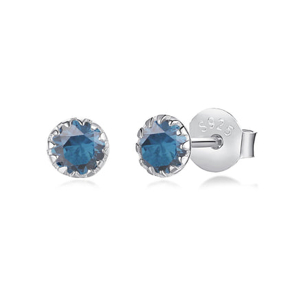 Angela Jewelry]Sparkling Colorful Round Shape Earrings