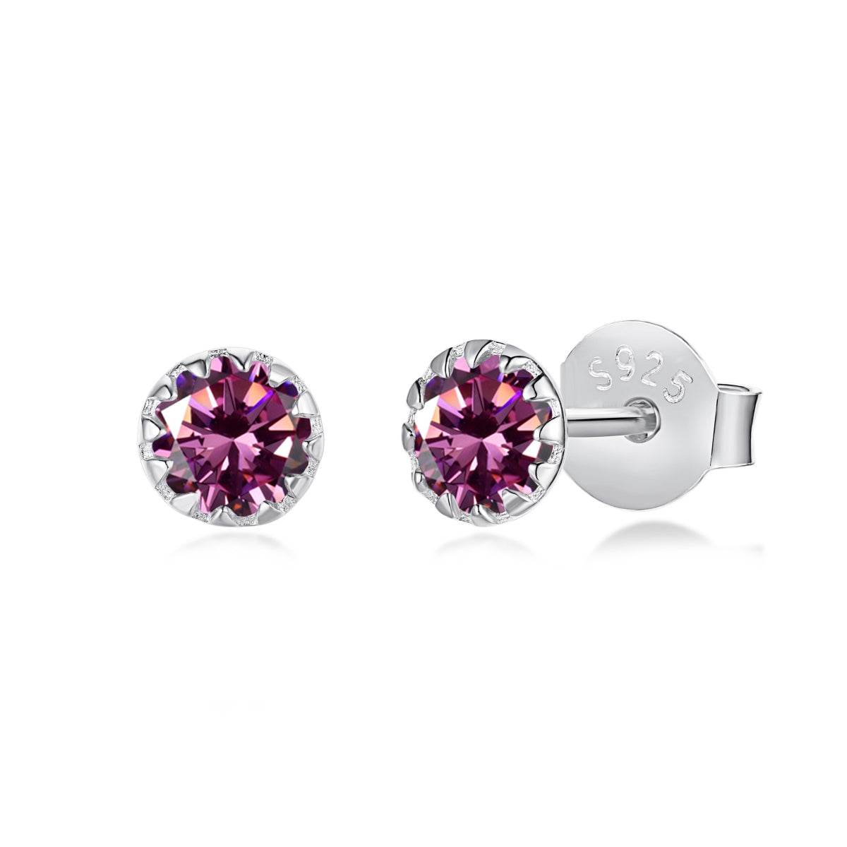 Angela Jewelry]Sparkling Colorful Round Shape Earrings
