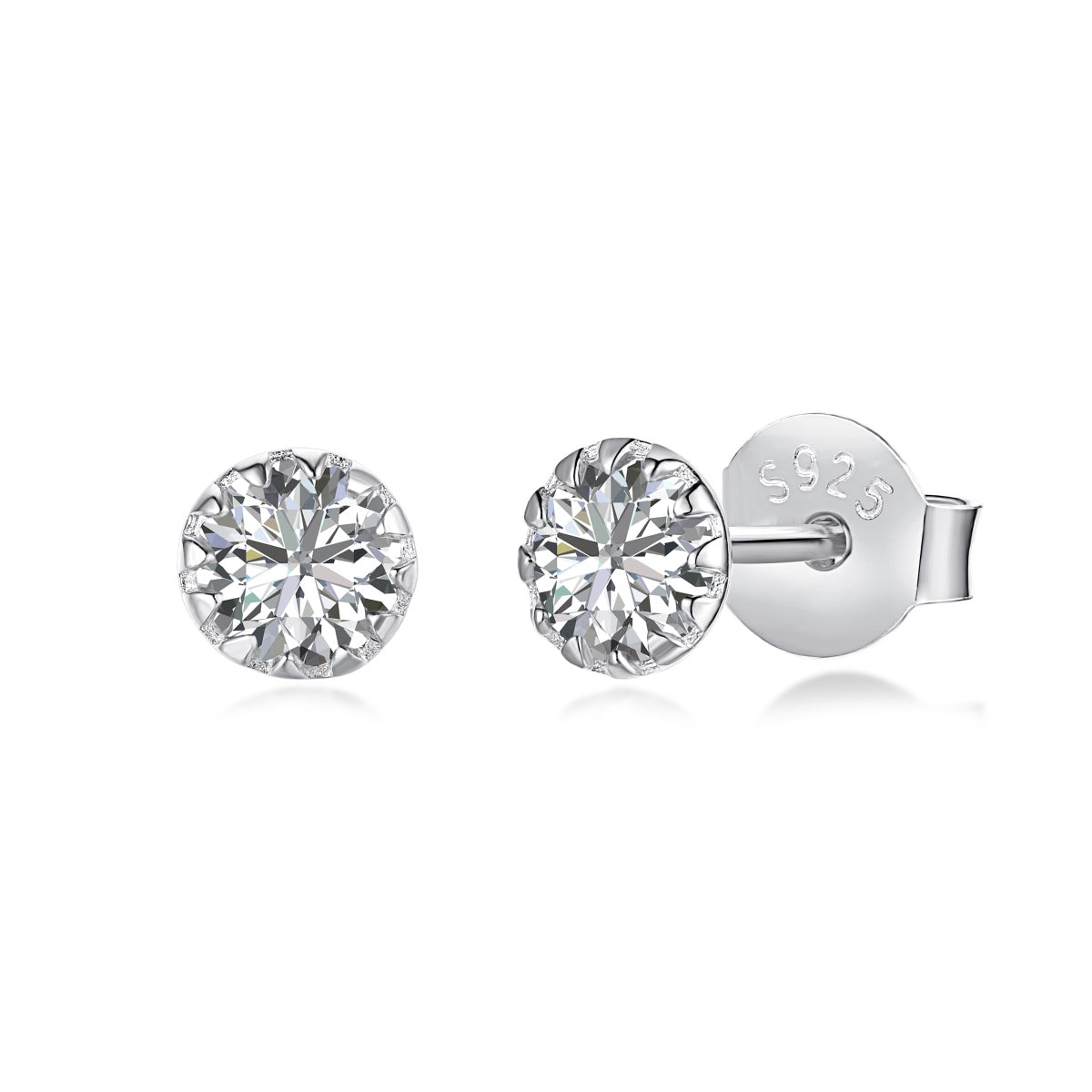 Angela Jewelry]Sparkling Colorful Round Shape Earrings