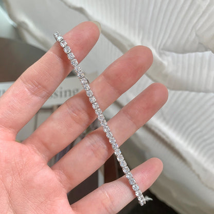 Angela Jewelry]Sparkling Round Cut Daily Bracelet