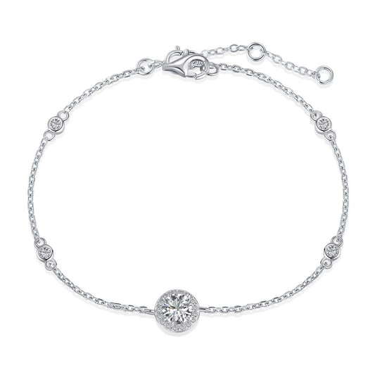 Angela Jewelry]Dazzling Round Cut Shape Bracelet