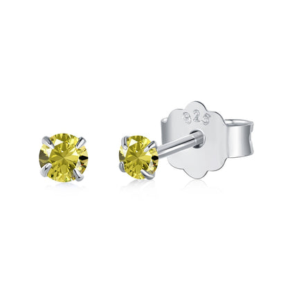 Angela Jewelry]Delicate Solitaire Earrings