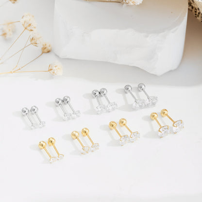 Angela Jewelry]Unique U-Shaped Ear Bone Earrings