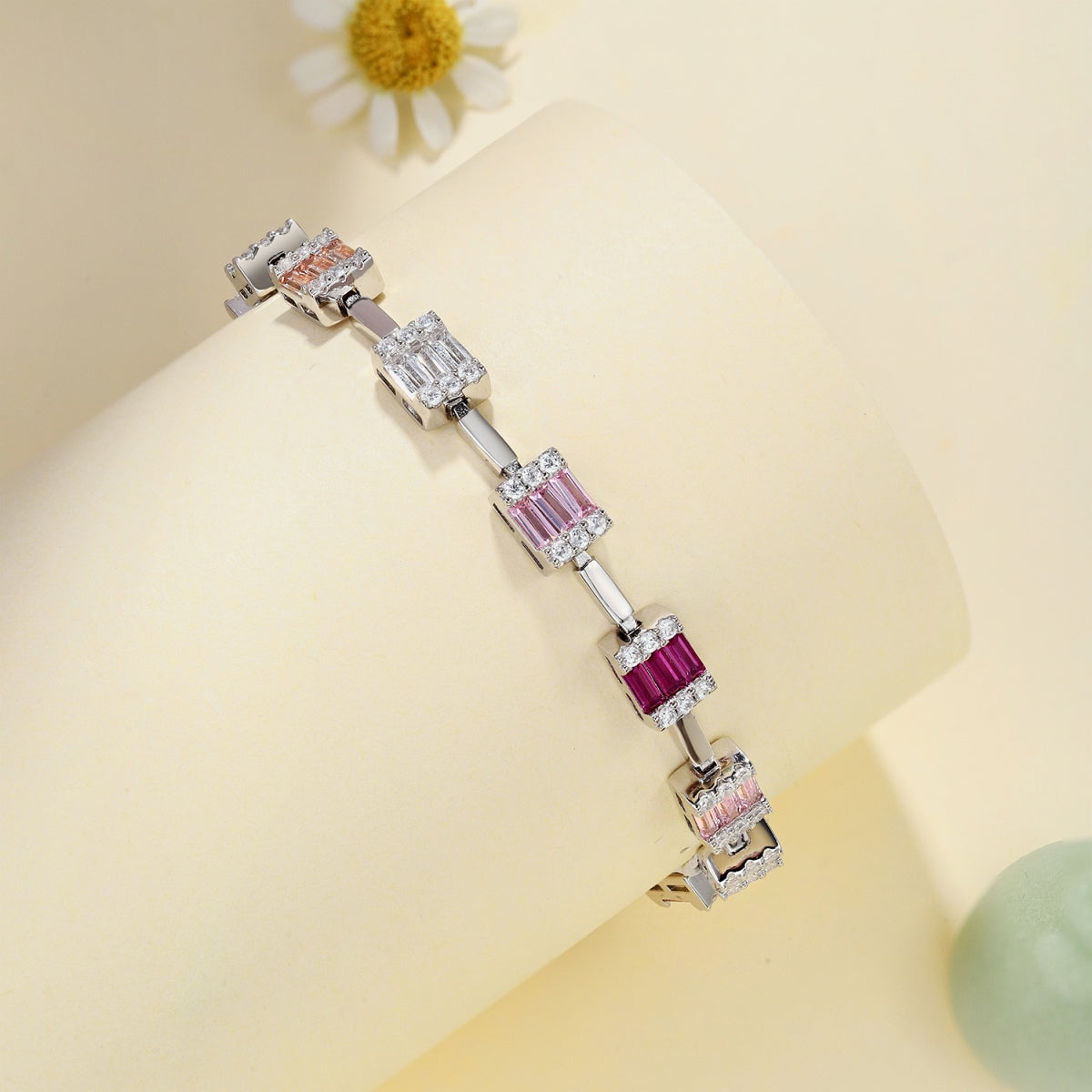 Angela Jewelry]Dainty Charming Emerald Cut Daily Bracelet