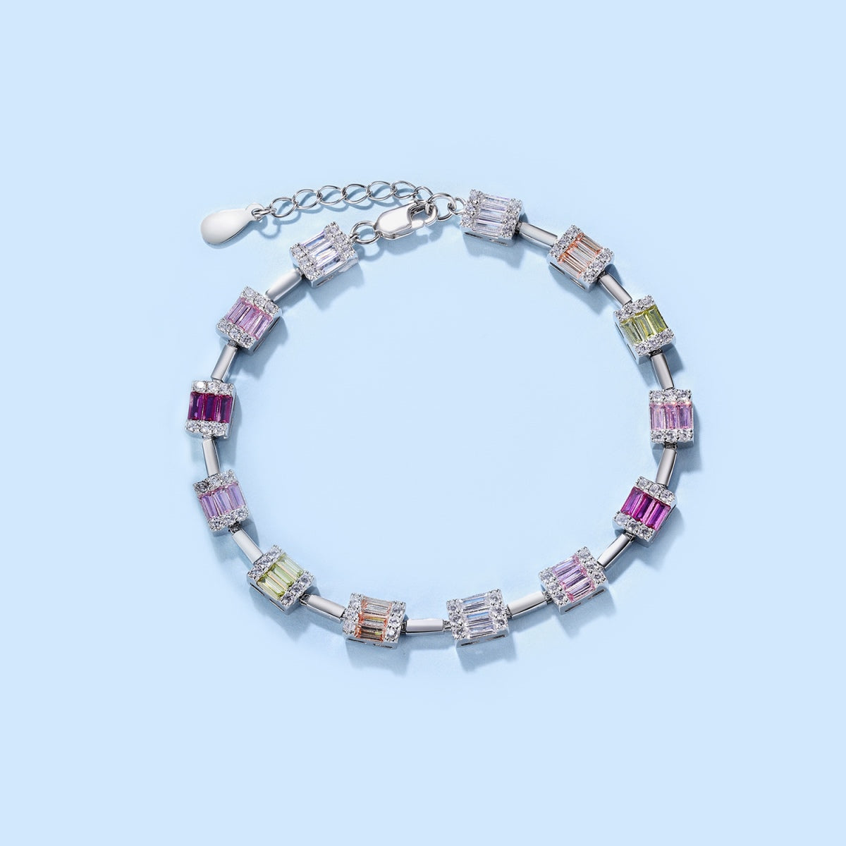 Angela Jewelry]Dainty Charming Emerald Cut Daily Bracelet
