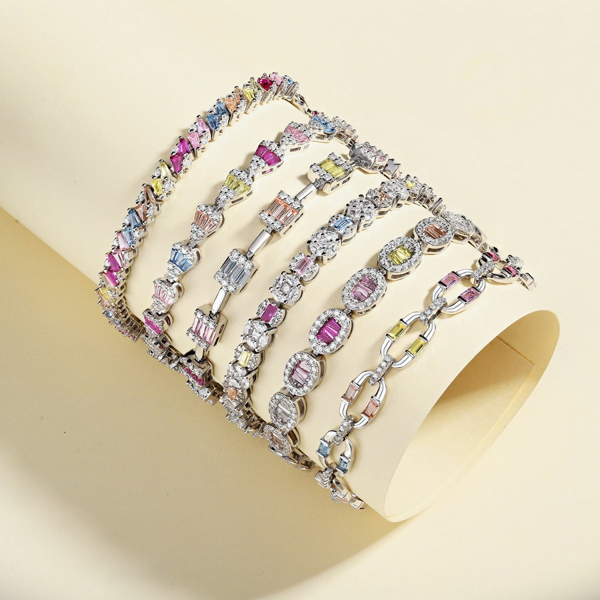 Angela Jewelry]Dainty Charming Emerald Cut Daily Bracelet