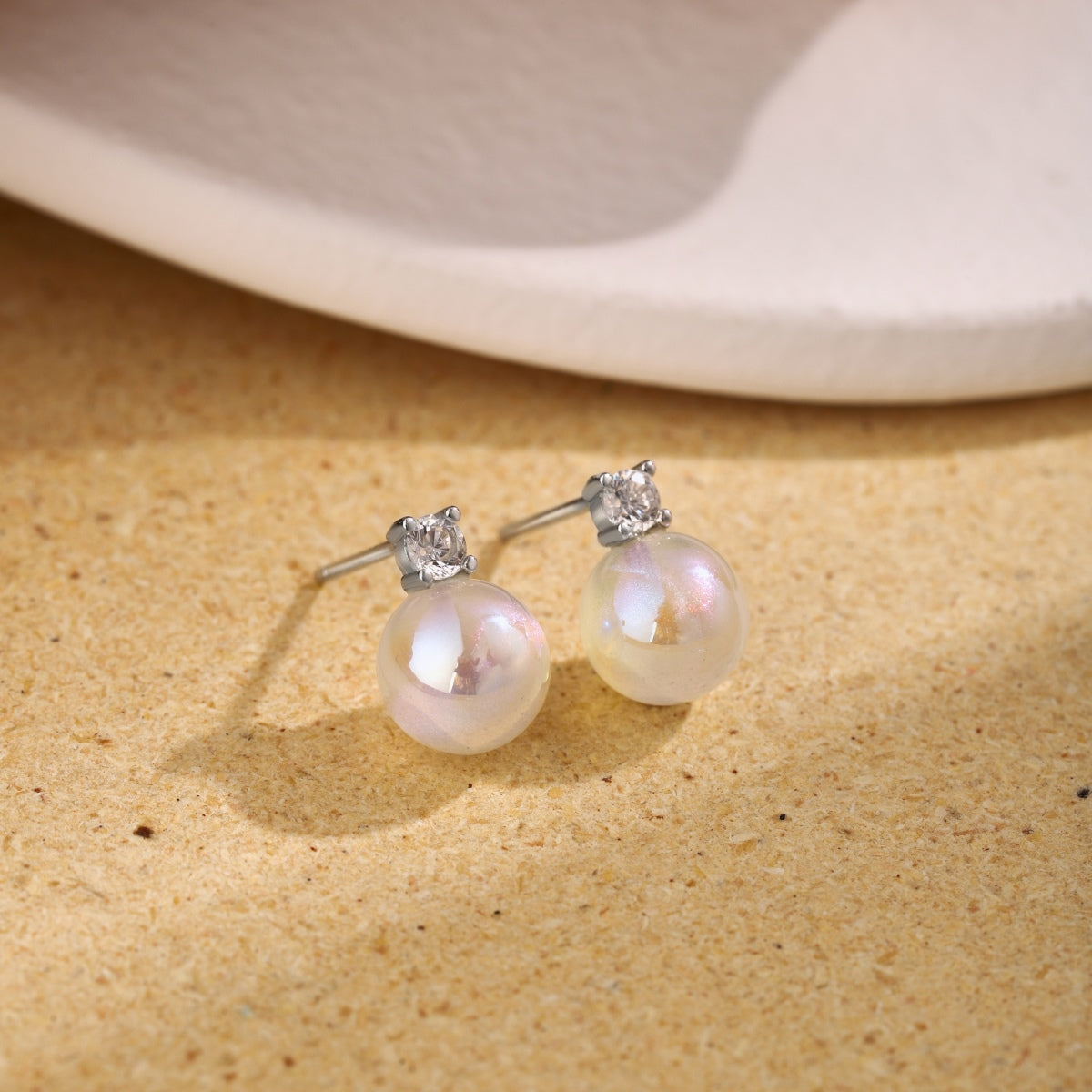 Angela Jewelry]Symphony Mermaid Pearl Earrings