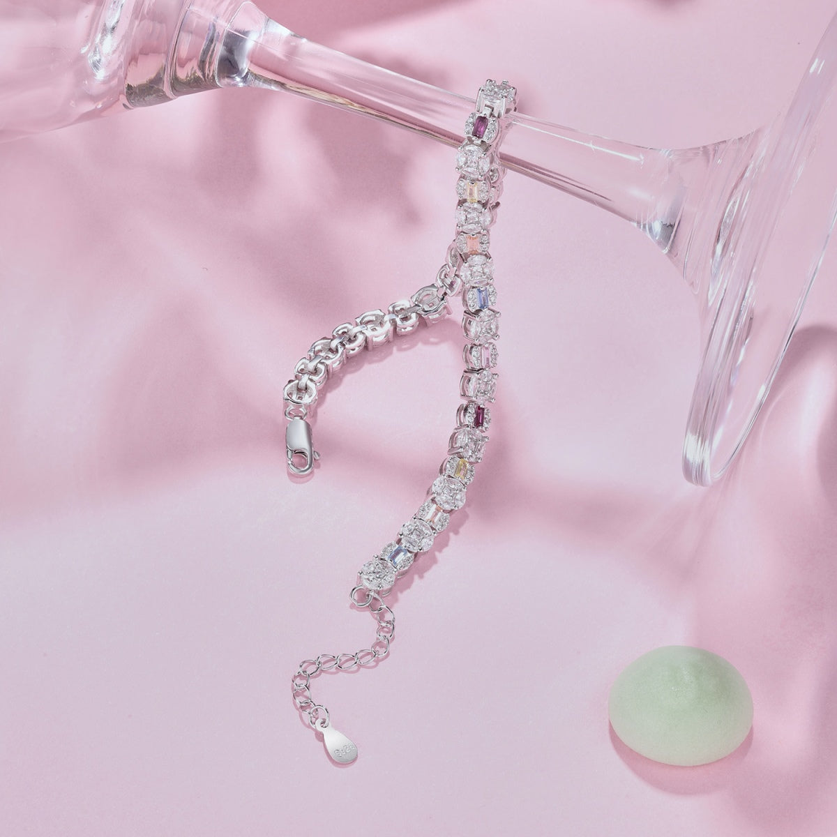 Angela Jewelry]Dazzling Radiant Multi Cut Daily Bracelet