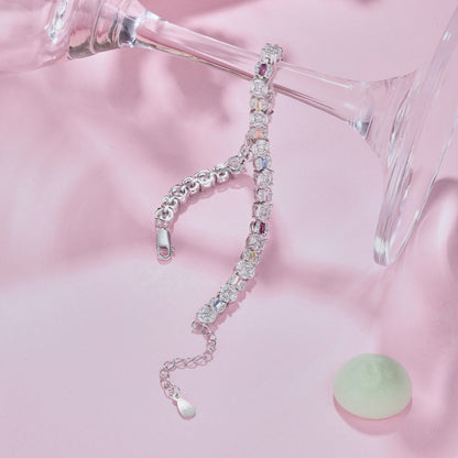 Angela Jewelry]Dazzling Radiant Multi Cut Daily Bracelet