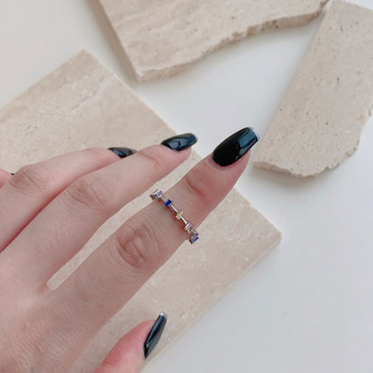 Angela Jewelry]Unique Trapezoid Cut Daily Ring