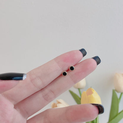 Angela Jewelry]Sparkling Colorful Round Shape Earrings