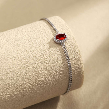 Angela Jewelry]Exquisite Oval Shape Bracelet