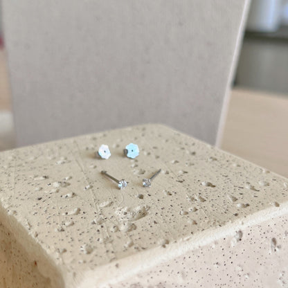 Angela Jewelry]Delicate Solitaire Earrings