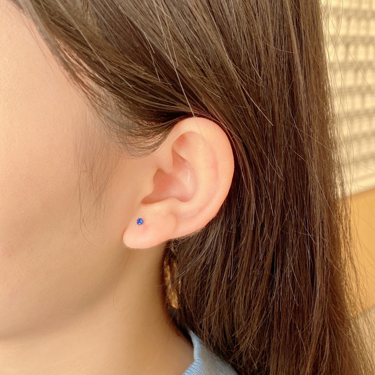 Angela Jewelry]Delicate Solitaire Earrings