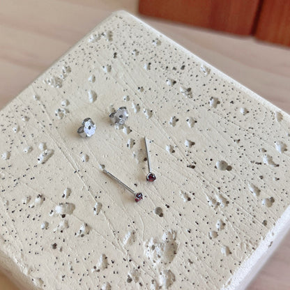 Angela Jewelry]Delicate Solitaire Earrings