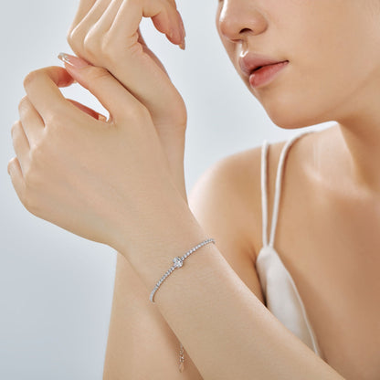 Angela Jewelry]0.75 Carat Exquisite Oval Cut Daily Bracelet