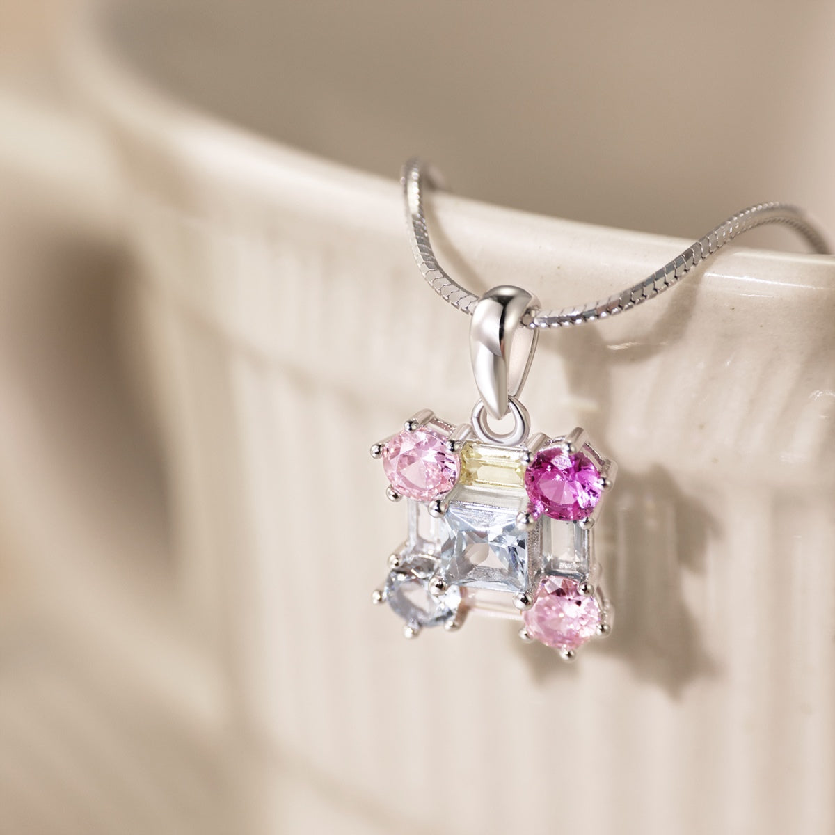 Angela Jewelry]Gorgeous Multi Colorful Necklace