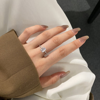 Angela Jewelry]2.0 Carat Scintillating Ornate Radiant Cut Party Ring