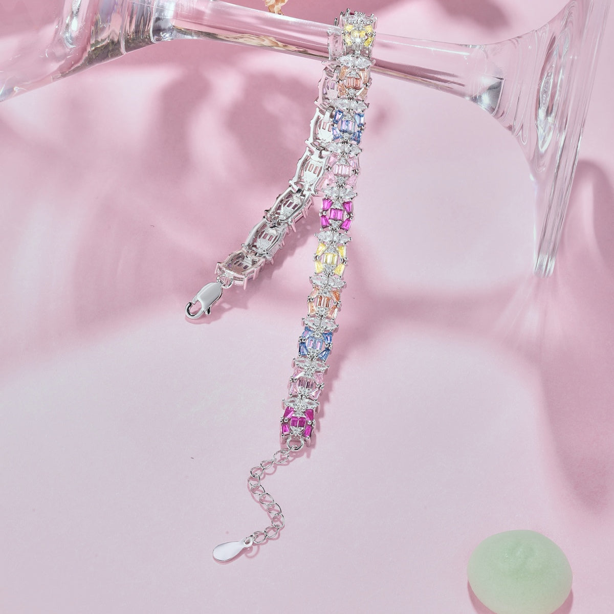 Angela Jewelry]Delicate Colorful Multi Cut Party Bracelet