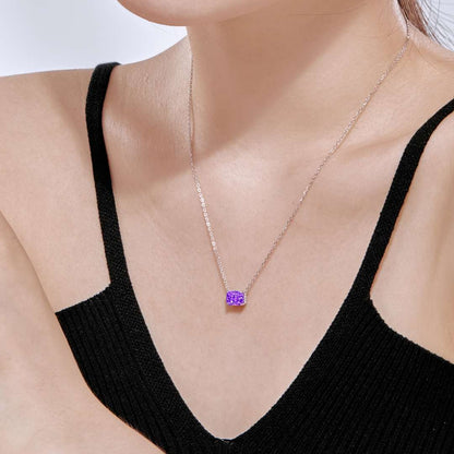 Angela Jewelry]Luxurious Square Shape Colorful Necalack