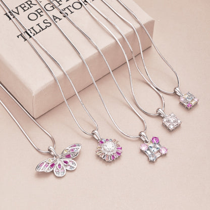 Angela Jewelry]Charming Flower Colorful Necklace
