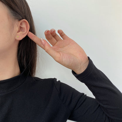 Angela Jewelry]Sparkling Colorful Round Shape Earrings