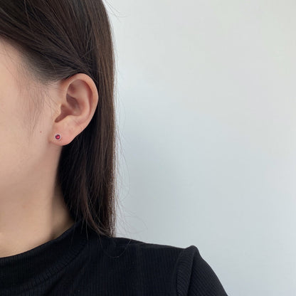 Angela Jewelry]Sparkling Colorful Round Shape Earrings